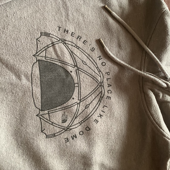 large gray the north face hoodie - Picture 2 of 2